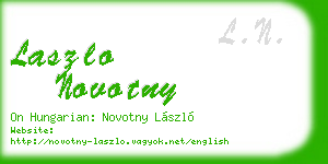 laszlo novotny business card